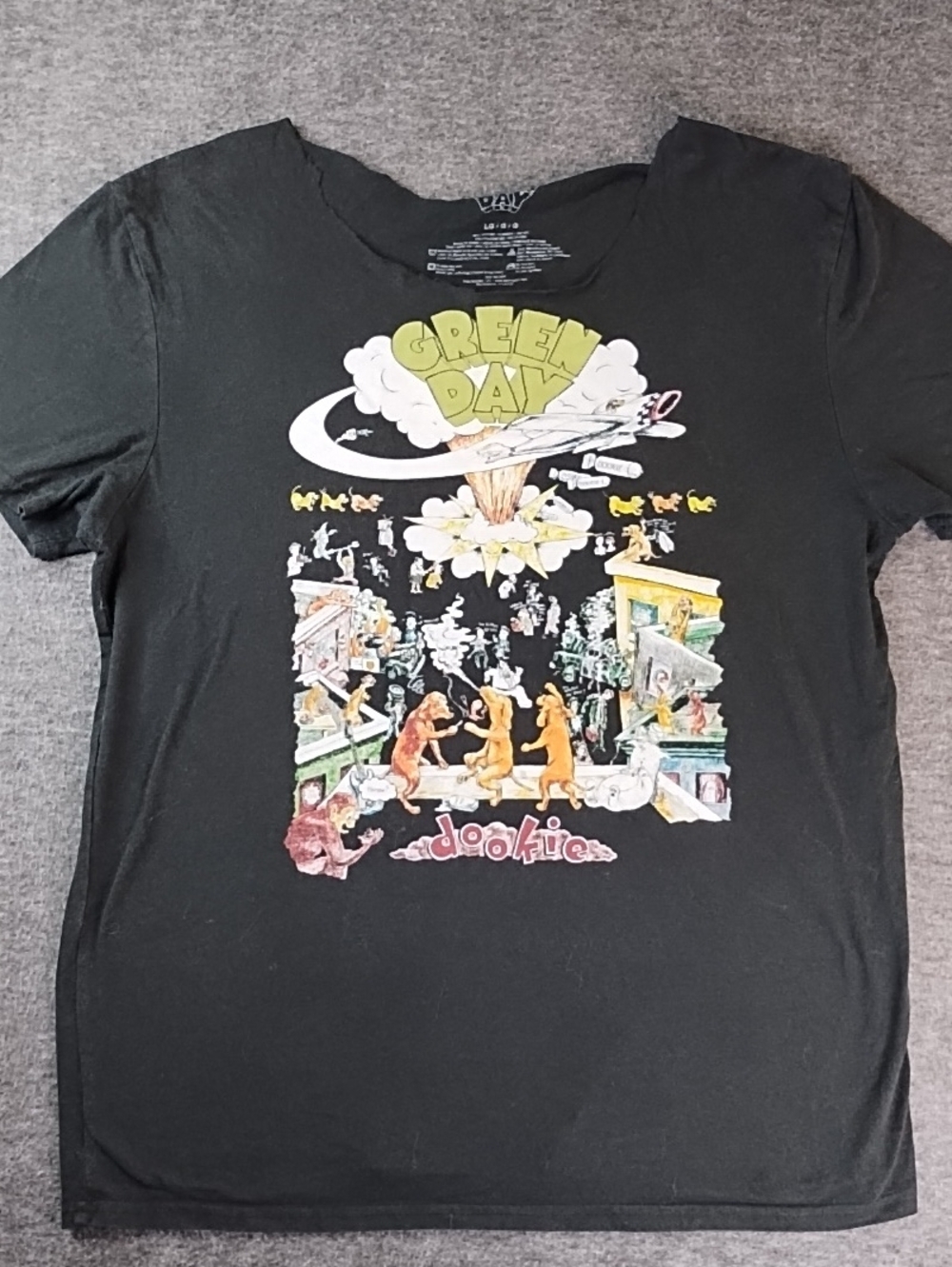 Green Day Dookie Graphic Short Sleeve Tee - Black